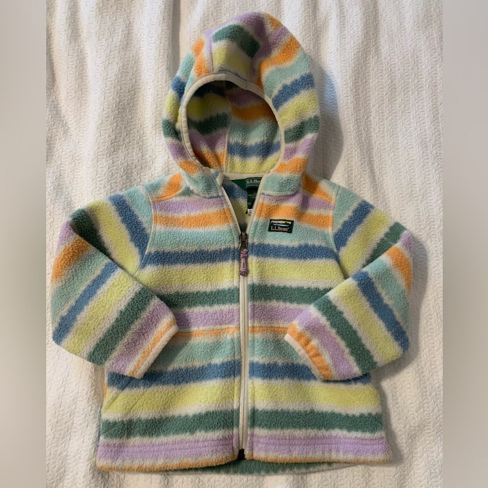 Toddler girls LL Bean fleece jacket size 2T